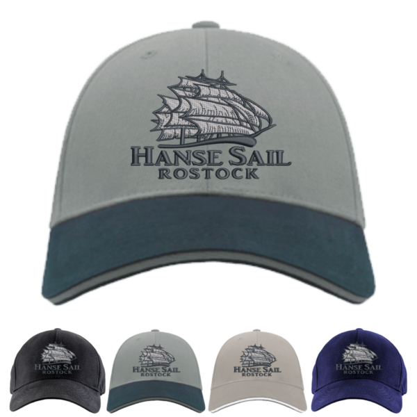 Cap / Basecap Hanse Sail gestickt - grau-navy