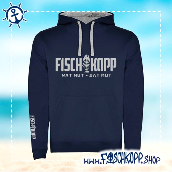 Hoodie Fischkopp bis 5XL navy – Bild 2