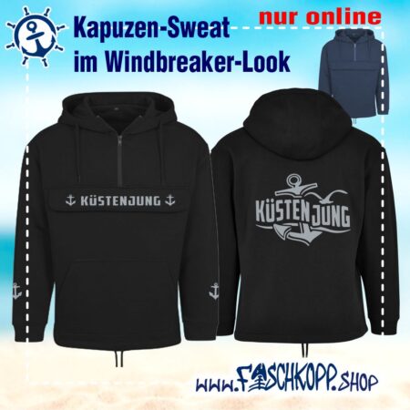 Hoodie mit Brusttasche Küstenjung bis 5XL