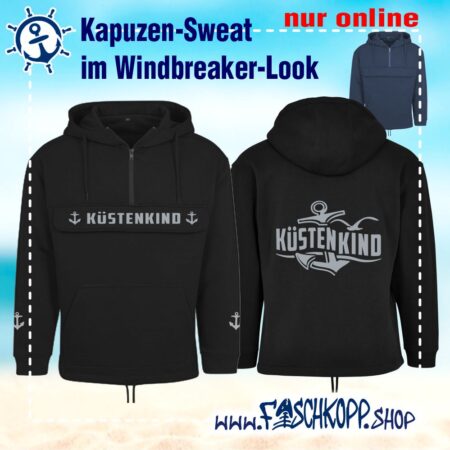 Hoodie mit Brusttasche Küstenkind bis 5XL