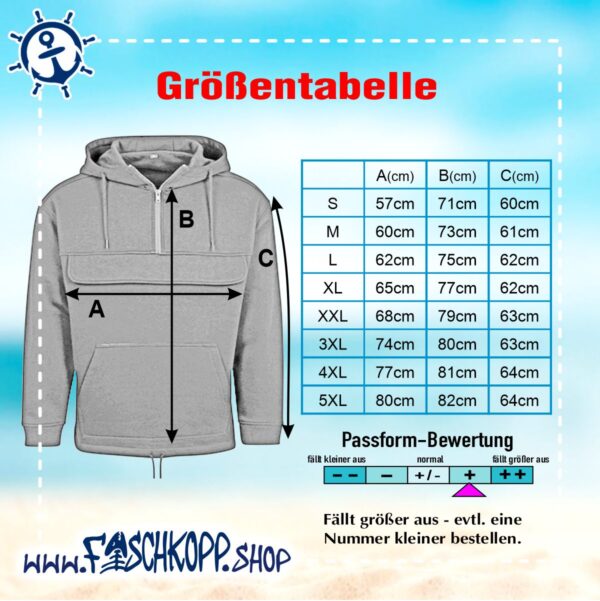 Hoodie mit Brusttasche Warnemünde bis 5XL – Bild 3