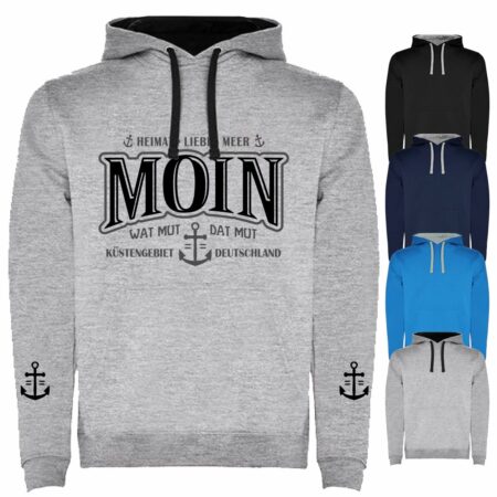 Hoodie Moin bis 5XL grau