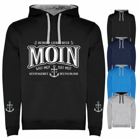 Hoodie Moin bis 5XL schwarz