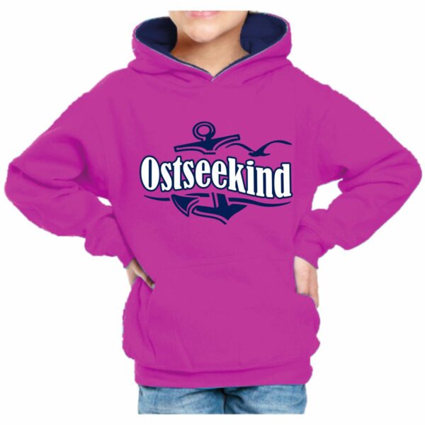 Kinder Kapuzenshirt #384 Ostseekind Anker-Welle – Bild 3