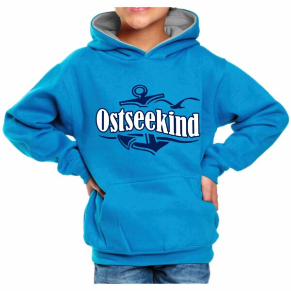 Kinder Kapuzenshirt #384 Ostseekind Anker-Welle – Bild 5