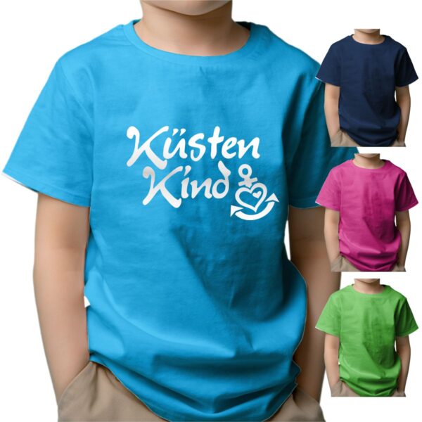 Kinder T-Shirt #281 Küstenkind Ankerherz