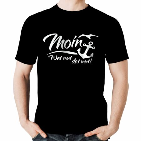 T-Shirt  #282-01 - Moin - Wat mut - Dat mut - XS bis 6XL