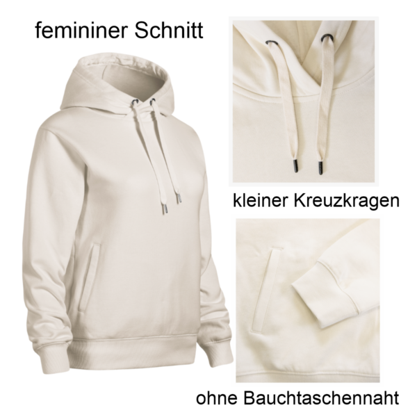 Hoodie Damen Küstenliebe Anker natur #477 – Bild 3