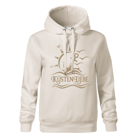 Hoodie Damen Küstenliebe Anker natur #477