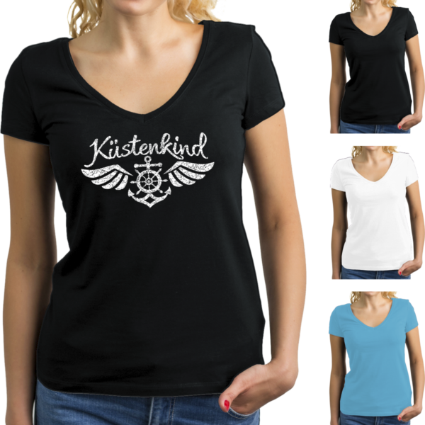 Damen T-Shirt mit Elastan - Motiv Küstenkind #300 – Bild 2