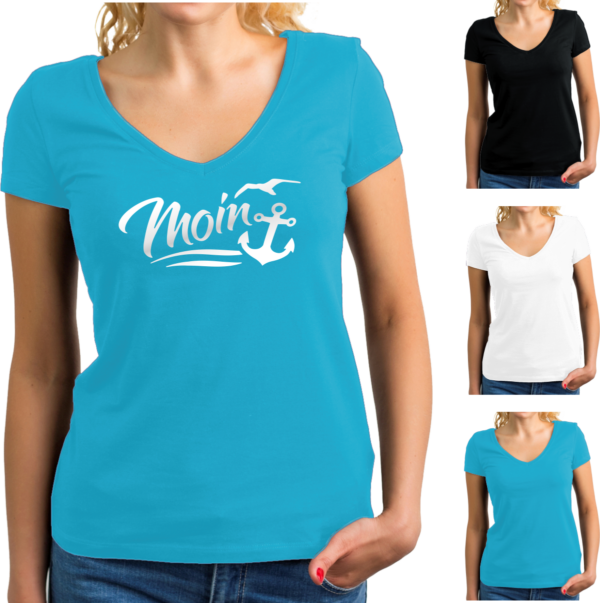 Damen T-Shirt mit Elastan - Motiv: Moin #223 – Bild 4