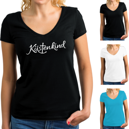 Damen T-Shirt mit Elastan - Motiv Küstenkind #236