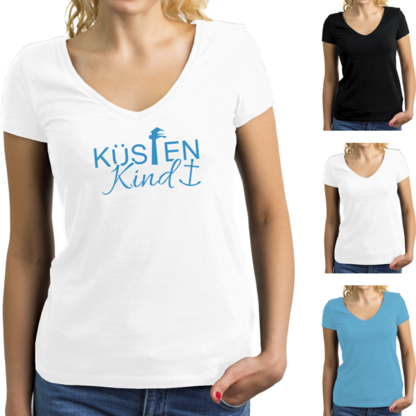 Damen T-Shirt mit Elastan - Motiv Küstenkind #254 – Bild 2