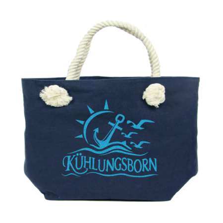 Shopper Strandtasche groß mit Reißverschluss - Kühlungsborn