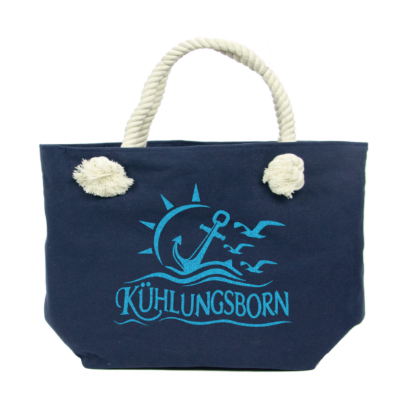 Shopper Strandtasche groß mit Reißverschluss - Kühlungsborn