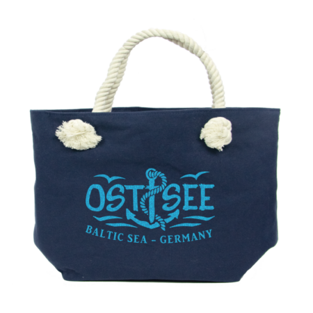 Shopper Strandtasche groß mit Reißverschluss - Ostsee