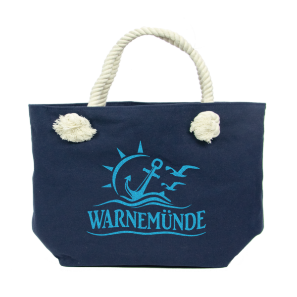 Shopper Strandtasche groß mit Reißverschluss - Warnemünde