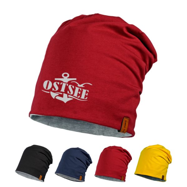 Wende-Beanie - Jersey Mütze OSTSEE - div. Farben – Bild 3