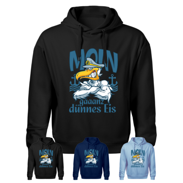 Hoodie - Kapuzensweater - MOIN gaanz dünnes Eis #486 – Bild 2