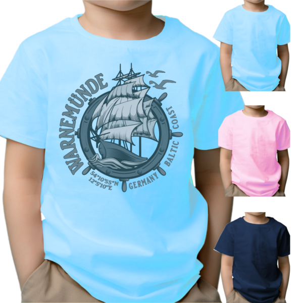 Kinder T-Shirt - Warnemünde Segelschiff #431 – Bild 2