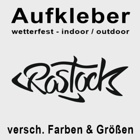 Aufkleber Rostock-Fisch #323 - Wunschfarbe möglich